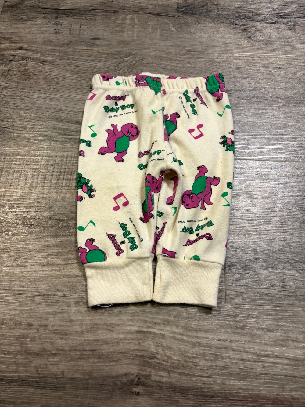1993 Barney pajama bottoms